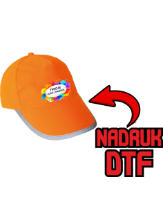 Czapka ostrzegawcza ODZIEŻ REKLAMOWA NADRUK DTF Logo grafika 20sztuk