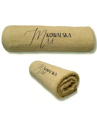 Ręcznik z Haftem Prezent dla Kobiety Żony Mrs na Prezent