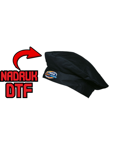 Beret kucharski ODZIEŻ REKLAMOWA NADRUK DTF Logo grafika 20sztuk