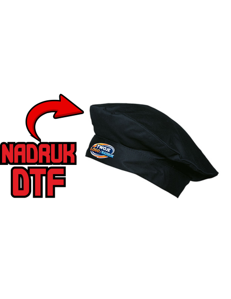 Beret kucharski ODZIEŻ REKLAMOWA NADRUK DTF Logo grafika 20sztuk