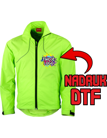 Wodoodporna kurtka ODZIEŻ REKLAMOWA NADRUK DTF Logo grafika 20sztuk