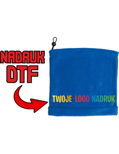 Szalik/komin narciarski ODZIEŻ REKLAMOWA NADRUK DTF Logo grafika 20sztuk