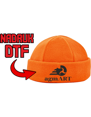 Czapka zimowa polarowa ODZIEŻ REKLAMOWA NADRUK DTF Logo grafika 20sztuk