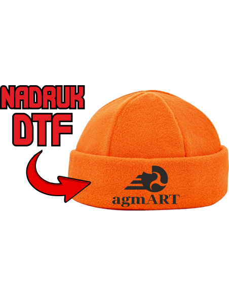 Czapka zimowa polarowa ODZIEŻ REKLAMOWA NADRUK DTF Logo grafika 20sztuk