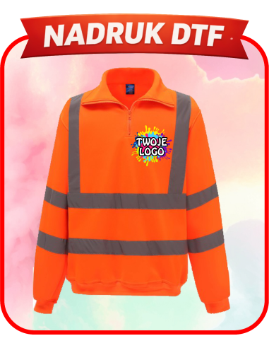 Bluza na zamkek odblaskowa firmowa PERSONALIZACJA NADRUK DTF Twoja grafika 10 SZT
