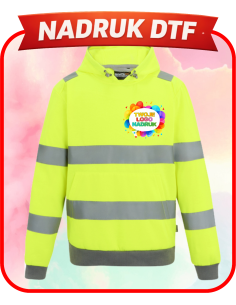 Bluza z kapturem odblaskowa firmowa PERSONALIZACJA NADRUK DTF Twoja grafika 10 SZT