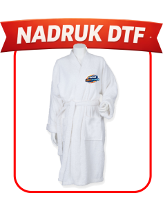 Szlafrok kąpielowy unisex firmowa PERSONALIZACJA NADRUK DTF Twoja grafika 10 SZT