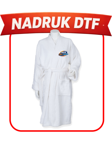 Szlafrok kąpielowy unisex firmowa PERSONALIZACJA NADRUK DTF Twoja grafika 10 SZT