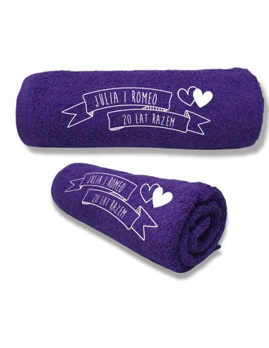 Ręcznik z Haftem – Duży Ręcznik Haftem Prezent Rocznicę