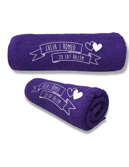 Ręcznik z Haftem – Duży Ręcznik Haftem Prezent Rocznicę