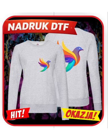 Damski lekki sweter ODZIEŻ REKLAMOWA NADRUK DTF Logo grafika 20sztuk