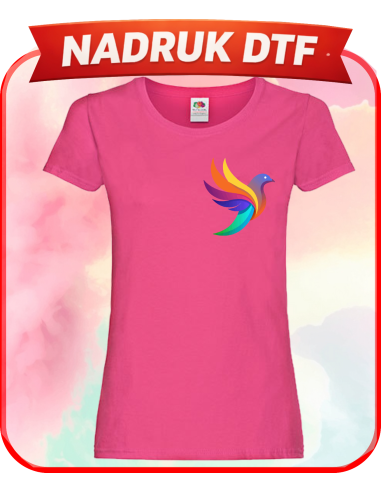 T-shirt damski firmowa PERSONALIZACJA NADRUK DTF Twoja grafika 10 SZT