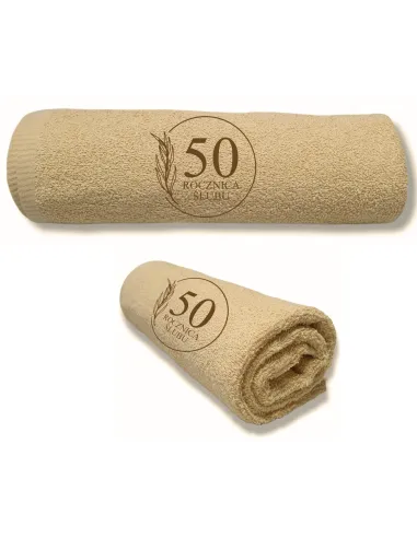 Ręcznik z Haftem Prezent Rocznicę Ślubu 30 50 na Prezent