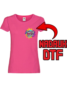 T-shirt damski ODZIEŻ REKLAMOWA NADRUK DTF Logo grafika 20sztuk