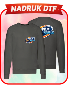 Lekki sweter męski firmowa PERSONALIZACJA NADRUK DTF Twoja grafika 10 SZT