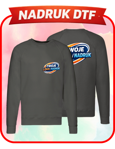 Lekki sweter męski firmowa PERSONALIZACJA NADRUK DTF Twoja grafika 10 SZT