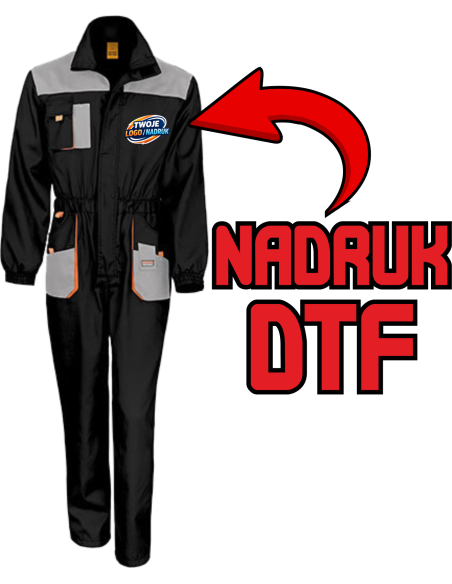 Lekki kombinezon ODZIEŻ REKLAMOWA NADRUK DTF Logo grafika 20sztuk