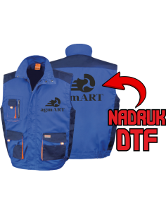 Kamizelka robocza ODZIEŻ REKLAMOWA NADRUK DTF Logo grafika 20sztuk
