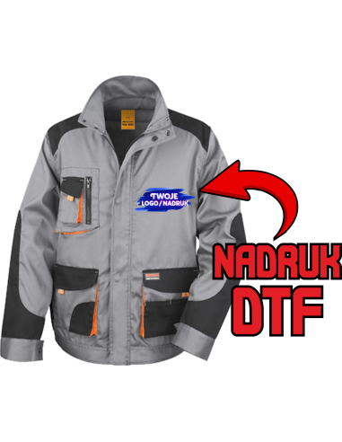 Lekka kurtka robocza ODZIEŻ REKLAMOWA NADRUK DTF Logo grafika 20sztuk