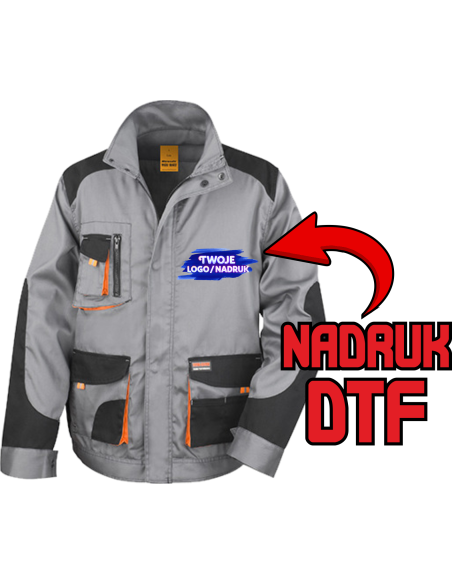 Lekka kurtka robocza ODZIEŻ REKLAMOWA NADRUK DTF Logo grafika 20sztuk