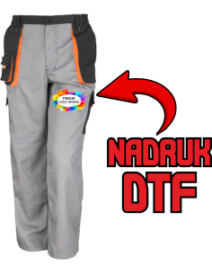 Spodnie lekkie robocze ODZIEŻ REKLAMOWA NADRUK DTF Logo grafika 20sztuk
