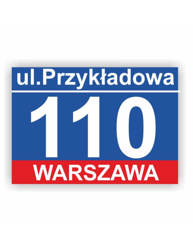 Tablica Adresowa 30x21 cm Numerem Domu Personalizowany