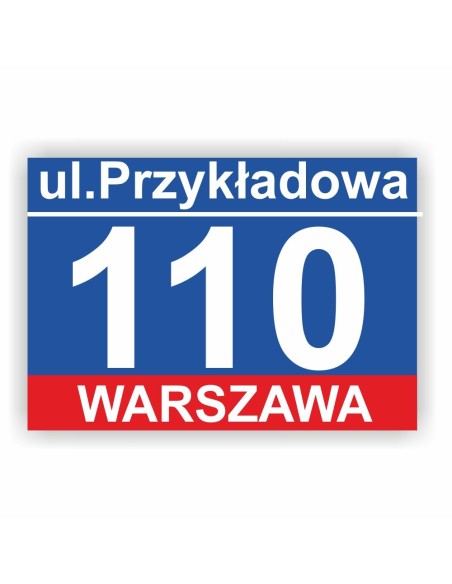 Tablica Adresowa 30x21 cm Numerem Domu Personalizowany