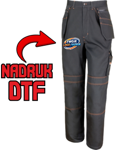 ODZIEŻ REKLAMOWA Robocze Spodnie NADRUK DTF Logo grafika 20sztuk