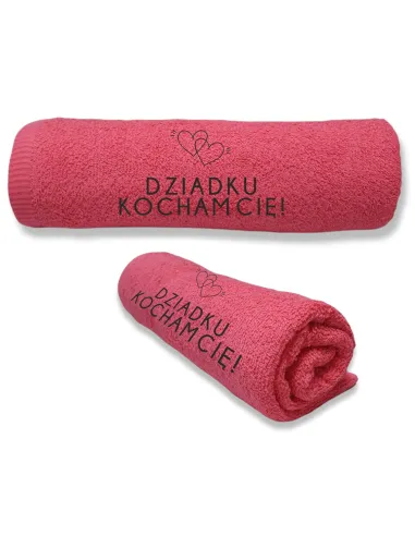 Ręcznik z Haftem Prezent Dziadka Kocham Cię dla Dziadka