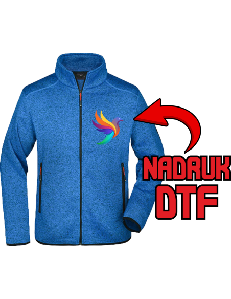 Polarowa Dzianinowa kurtka ODZIEŻ REKLAMOWA NADRUK DTF Logo grafika 20sztuk