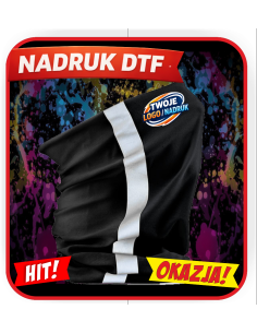 Komin odblaskowy odzież reklamowa DTF logo trwały nadruk pełny kolor