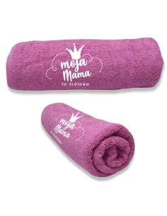 Ręcznik z Haftem Prezent dla Mamy Królowa Mama na Prezent