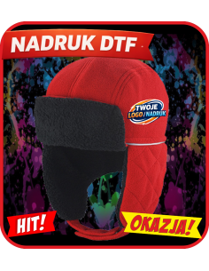 Czapka zimowa odzież reklamowa DTF logo trwały nadruk pełny kolor