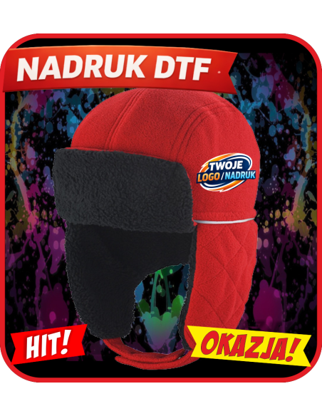 Czapka zimowa odzież reklamowa DTF logo trwały nadruk pełny kolor