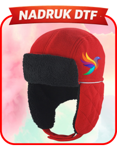 czapka traperska firmowa PERSONALIZACJA NADRUK DTF Twoja grafika 10 SZT