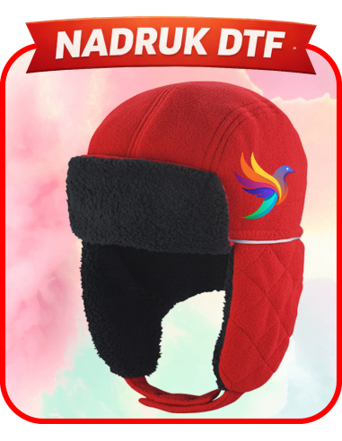 czapka traperska firmowa PERSONALIZACJA NADRUK DTF Twoja grafika 10 SZT