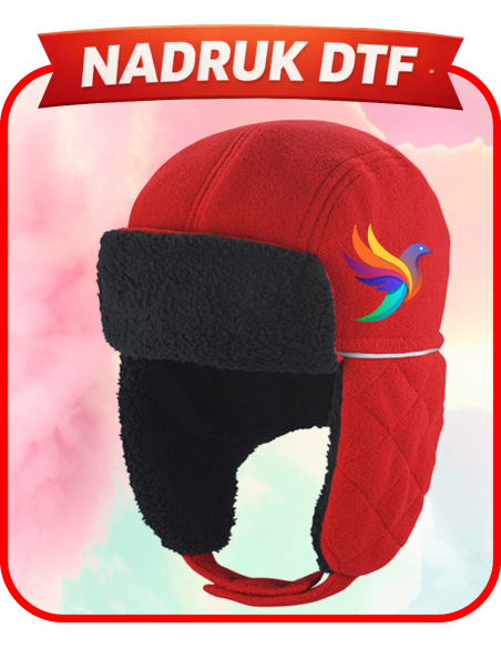 czapka traperska firmowa PERSONALIZACJA NADRUK DTF Twoja grafika 10 SZT
