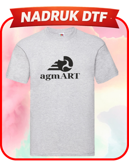 Męski T-shirt koszulka firmowa PERSONALIZACJA NADRUK DTF Twoja grafika 10 SZT