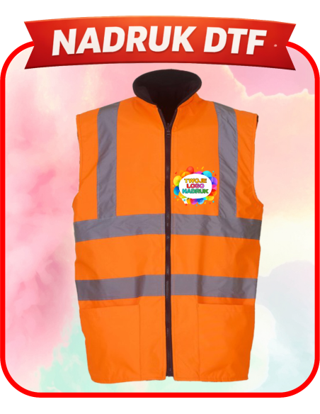 Polar Kamizelka odblaskowa firmowa PERSONALIZACJA NADRUK DTF Twoja grafika 10 SZT