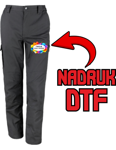 ODZIEŻ REKLAMOWA Spodnie ze stretchem NADRUK DTF Logo grafika 20sztuk