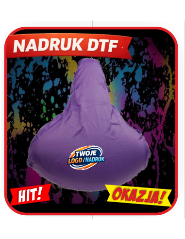 Osłona siodełka odzież reklamowa DTF logo trwały nadruk pełny kolor