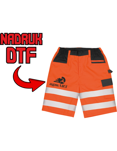 odblaskowe Szorty cargo ODZIEŻ REKLAMOWA NADRUK DTF Logo grafika 20sztuk