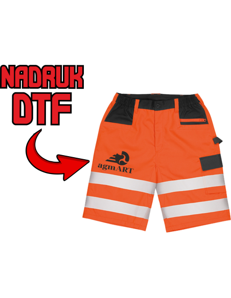 odblaskowe Szorty cargo ODZIEŻ REKLAMOWA NADRUK DTF Logo grafika 20sztuk