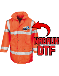 ODBLASKOWA Kurtka ochronna ODZIEŻ REKLAMOWA NADRUK DTF Logo grafika 20sztuk