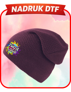 oversize Czapka zimowa firmowa PERSONALIZACJA NADRUK DTF Twoja grafika 10 SZT