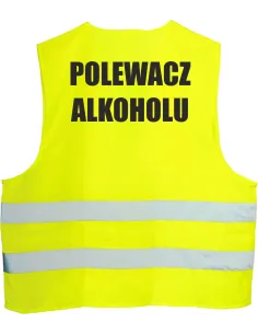 Kamizelka Odblaskowa 1 szt Nadrukiem Tył Polewacz Alkoholu
