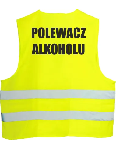 Kamizelka Odblaskowa 1 szt Nadrukiem Tył Polewacz Alkoholu