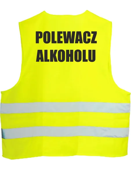 Kamizelka Odblaskowa 1 szt Nadrukiem Tył Polewacz Alkoholu