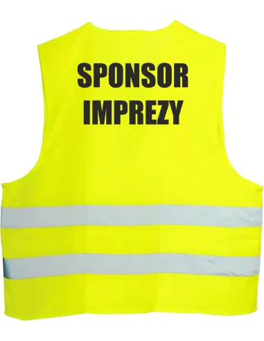 Kamizelka Odblaskowa 1 szt Nadrukiem Tył Sponsor Imprezy