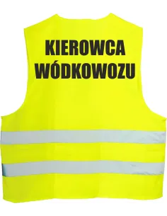 Kamizelka Odblaskowa Nadrukiem Tył Kierowca Wódkowozu